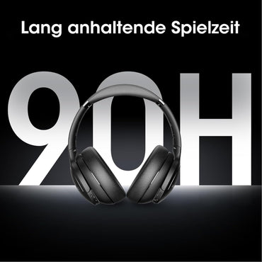 DOQAUS Kopfhörer Life 4 Kabellos Bluetooth,Bis zu 90 Std mit 3 EQ-Modi Schwarz