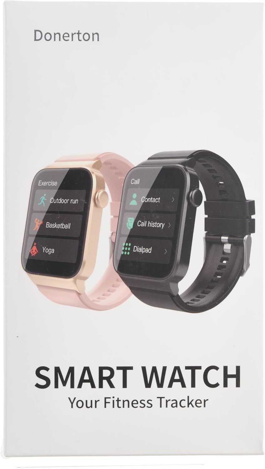 Donerton Smartwatch für Herren Damen, 4.7 cm Smartwatch (Annehmen/Telefonieren), IP68 Wasserdicht