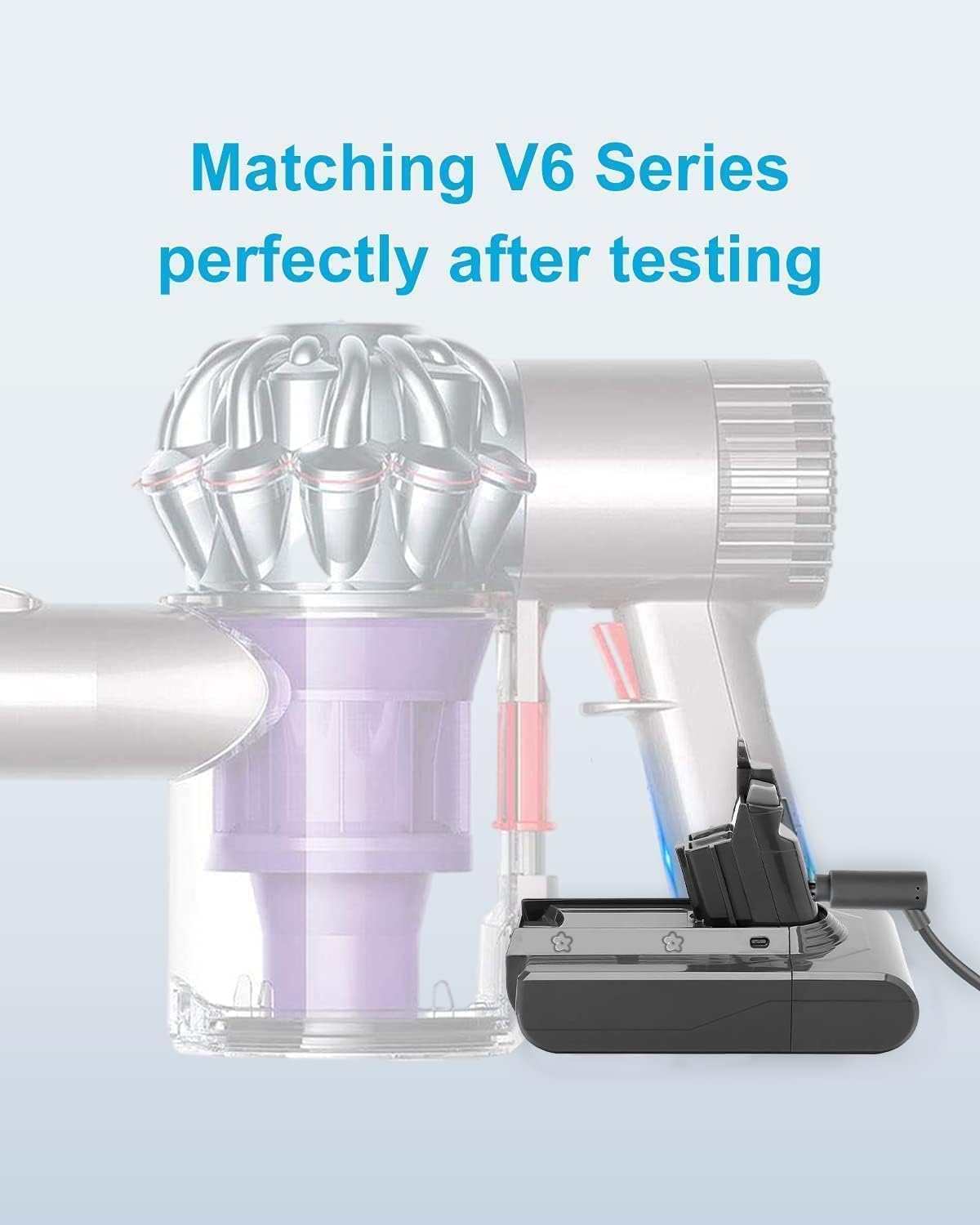 DTK Ersatzakkus für Dyson Staubsauger V6. 21.6V 4500mAh