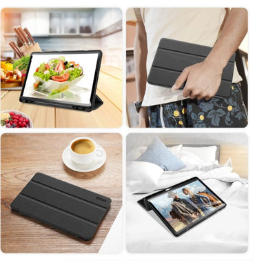 Dux Ducis - Hülle kompatibel mit Samsung Galaxy Tab S9/S9 FE (2023) - Mit Auto-Wake-Funktion TPU Tablet Case Schutzhülle - Schwarz