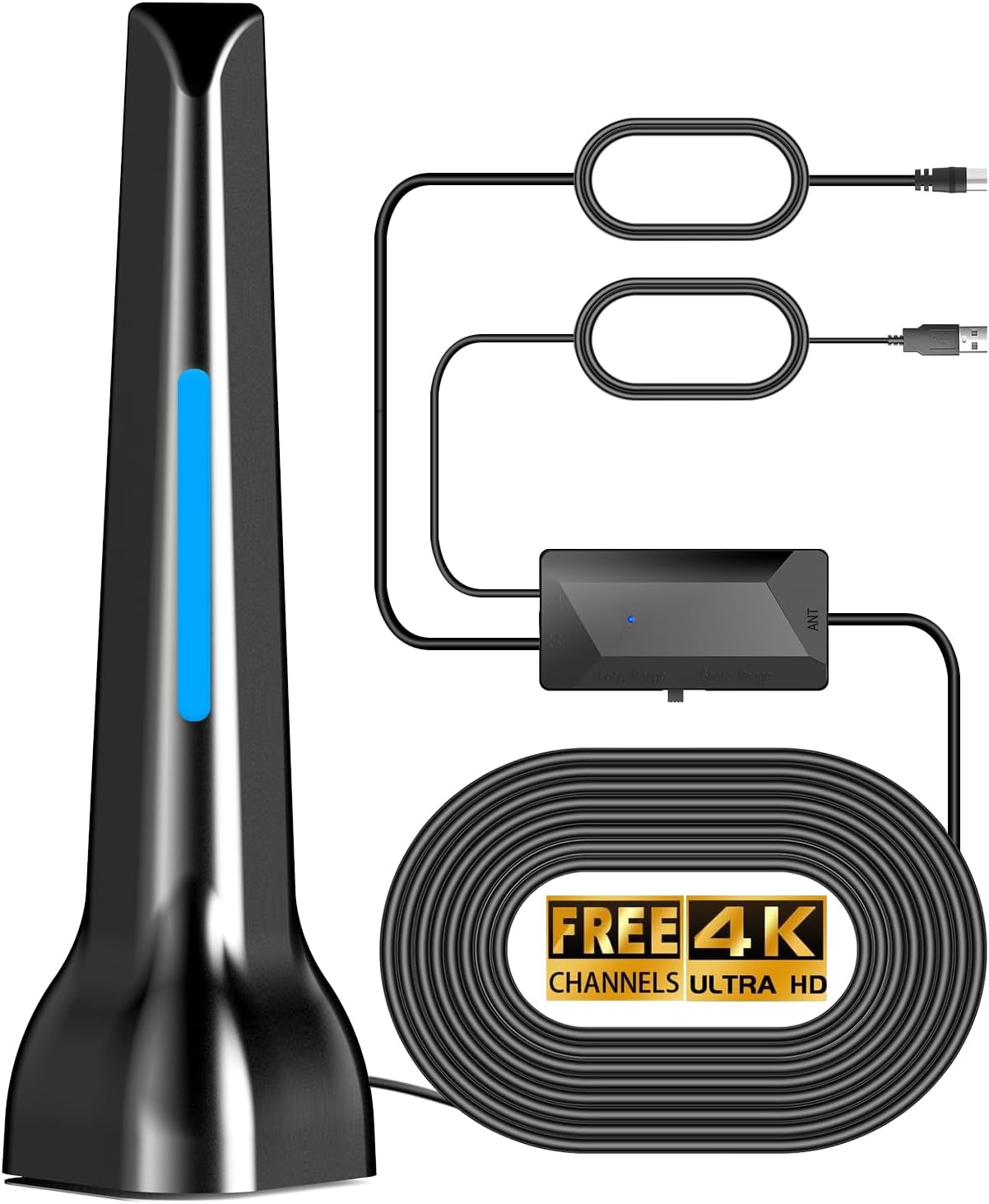 DVBT2 Antenne, zimmerantenne DVB-T & DVB-T2 Antennen mit Verstärker,