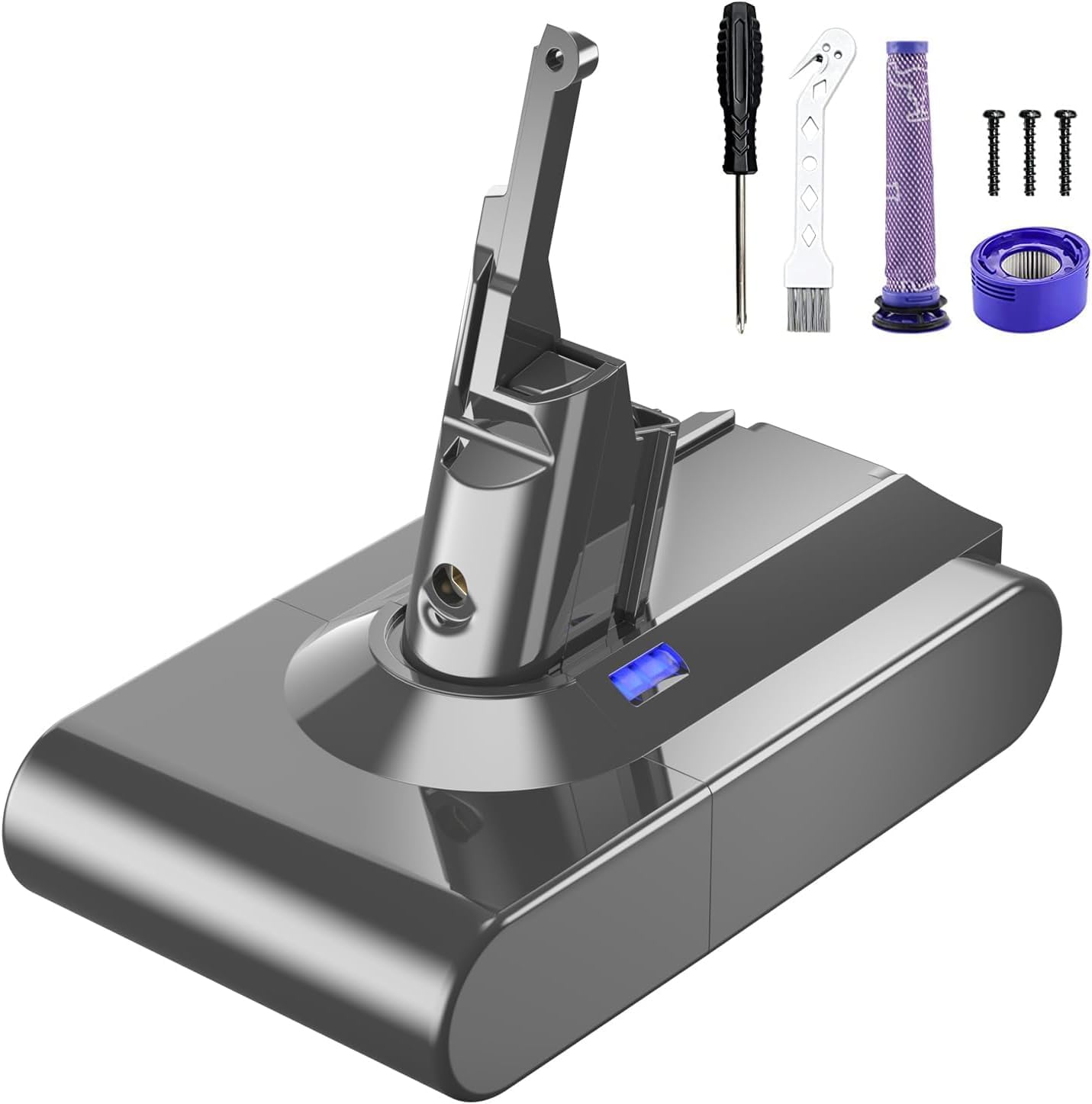 V8 Akku 6000mAh, 21.6V 6000mAh Ersatzakku für Dyson V8