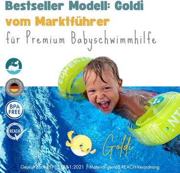 EDWEKIN® Premium Schwimmflügel für Kinder (1–6 Jahre)11-30 kg, TÜV geprüft, Xgroße Luftkammern