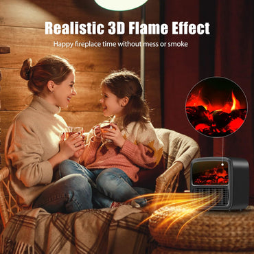 N6 Elektrischer Keramik Heizlüfter 1500W Raumheizung für den Innenbereich, leise, PTC-Keramik schwarz