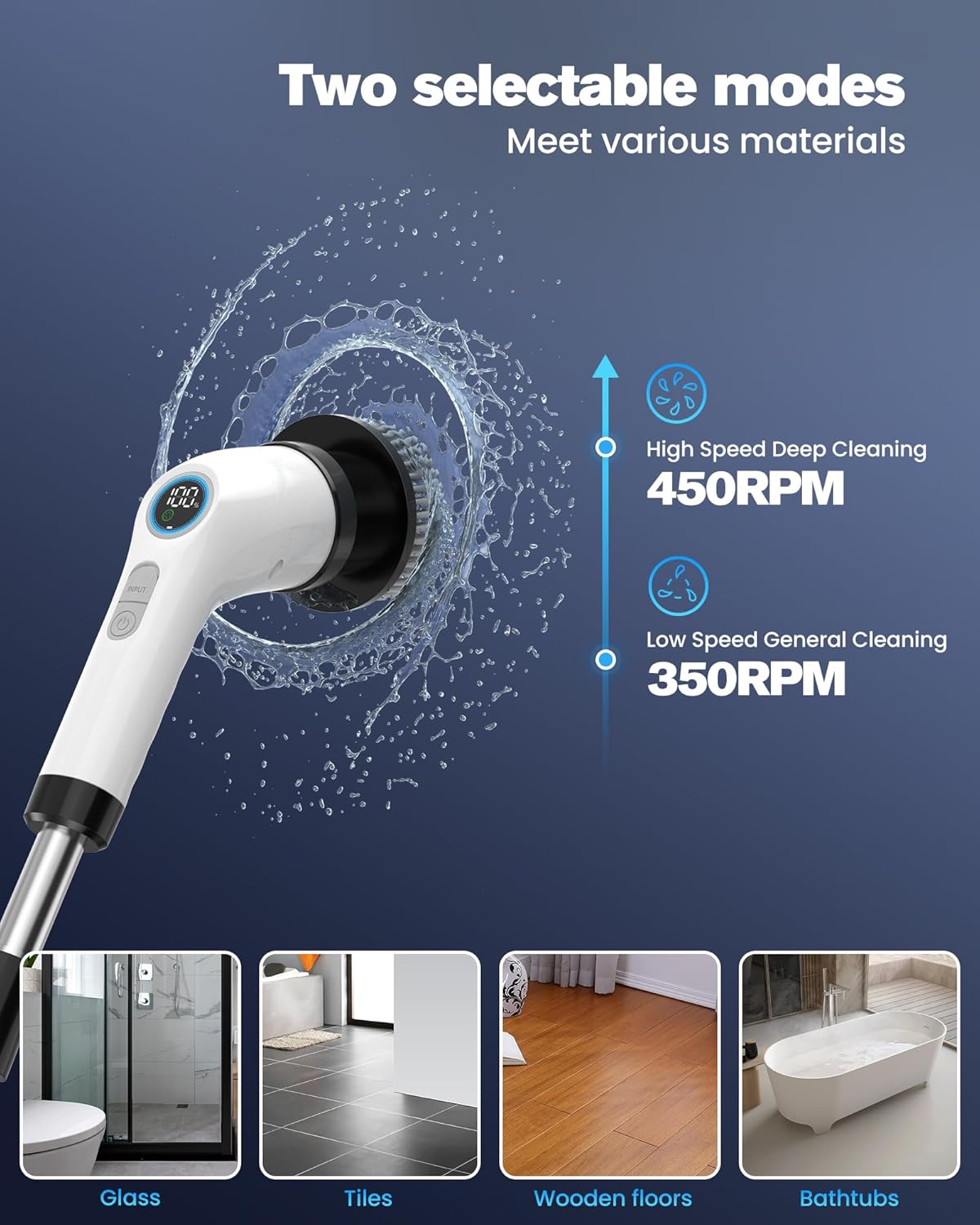 Elektrische Reinigungsbürste 7 in 1 Electric Spin Scrubber Schnurlos mit Akku