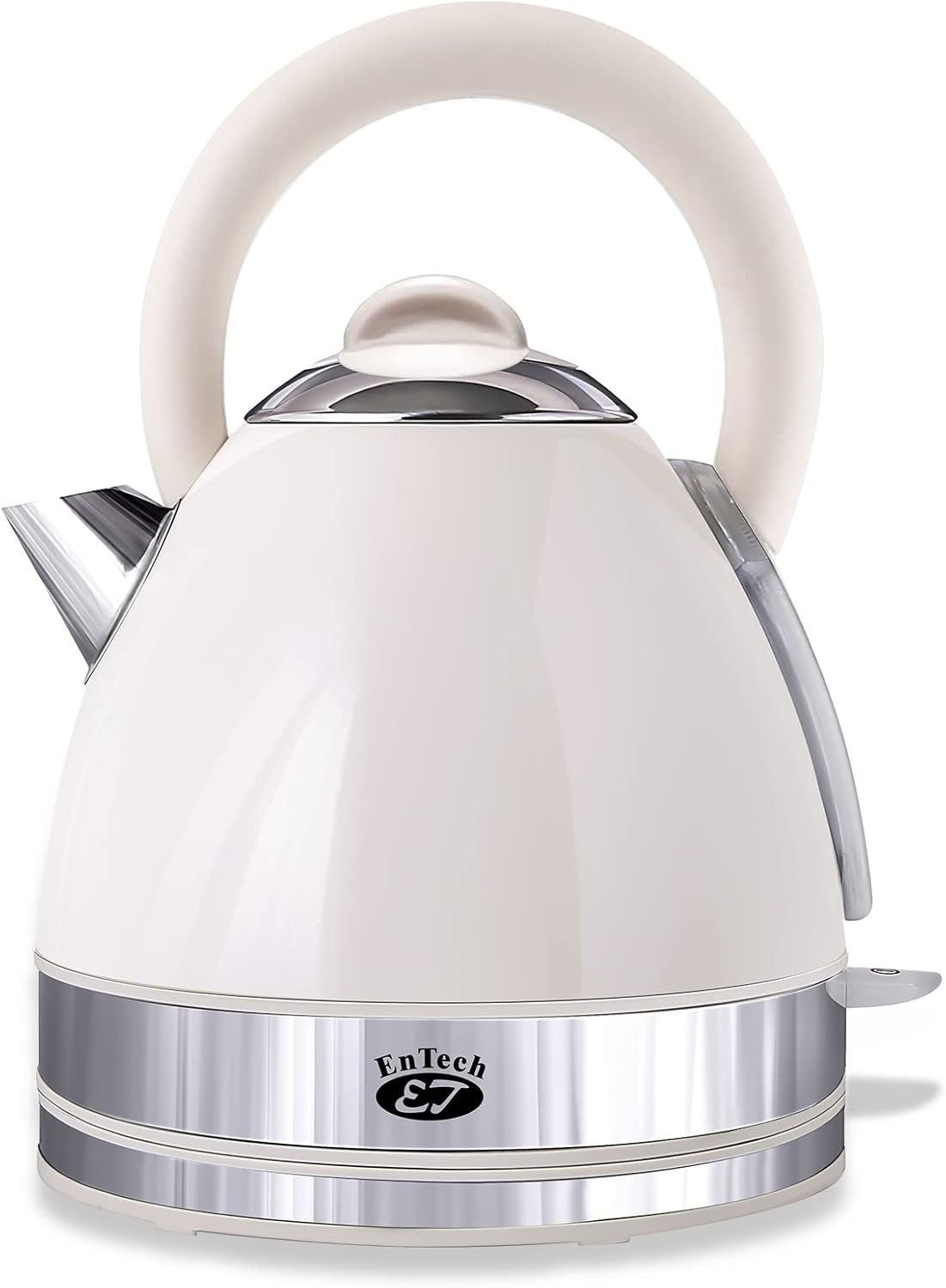 EnTech 1,7 l elektrischer Wasserkocher mit automatischer Entladung, Schnellkoch-Warmwasserbereiter, 3000 W, Edelstahl, BPA-freies Inneres, LED-Anzeige