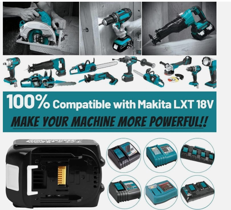 2-PACK 5500Ah 18V LXT Li-ion ErsatzAkku Für Makita BL1860B BL1830B