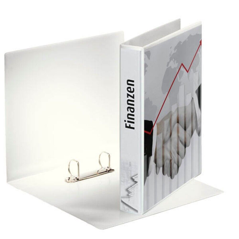 10 x Esselte Präsentationsringbücher 2-Ringe weiß 5,1 cm DIN A4 10 Stück