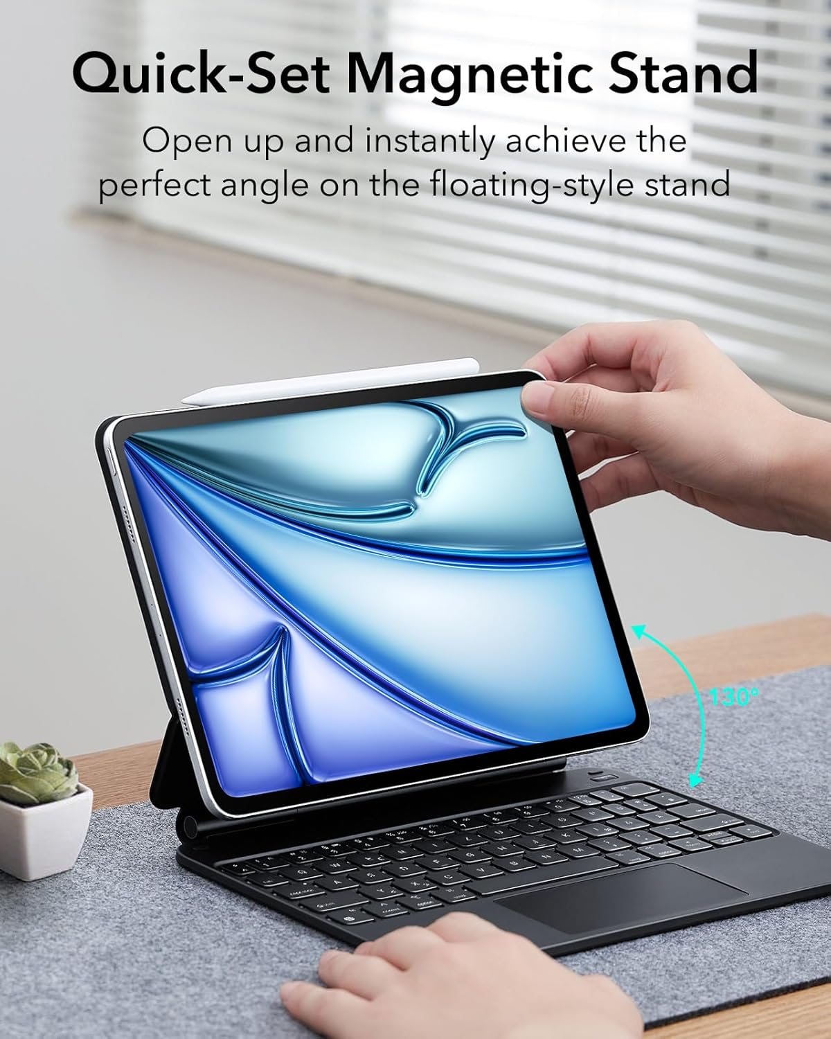 ESR Magnetic Keyboard Hülle,Tastatur für iPad Air 5/4/Pro 11 Deutsch