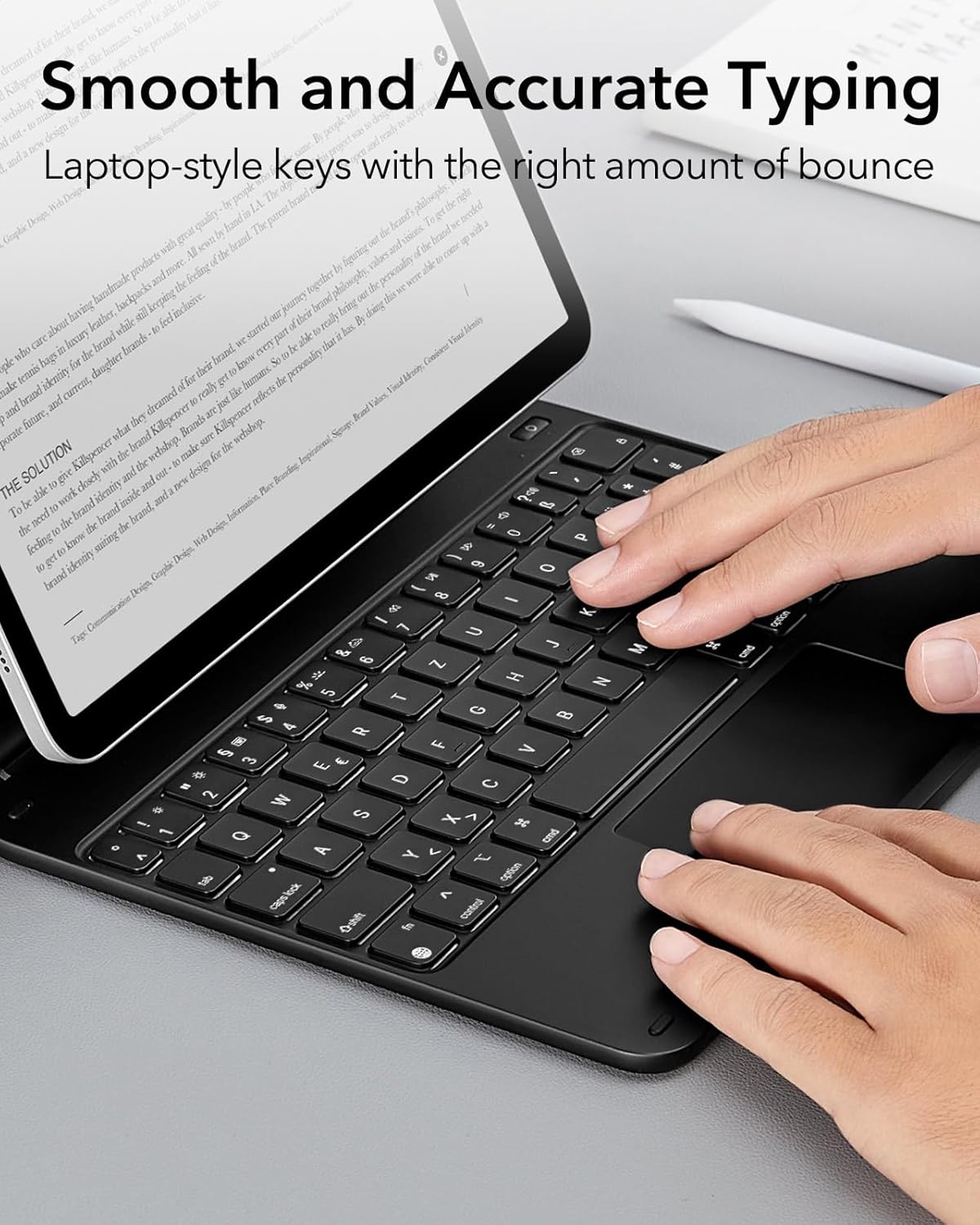 ESR Magnetic Keyboard Hülle,Tastatur für iPad Air 5/4/Pro 11 Deutsch