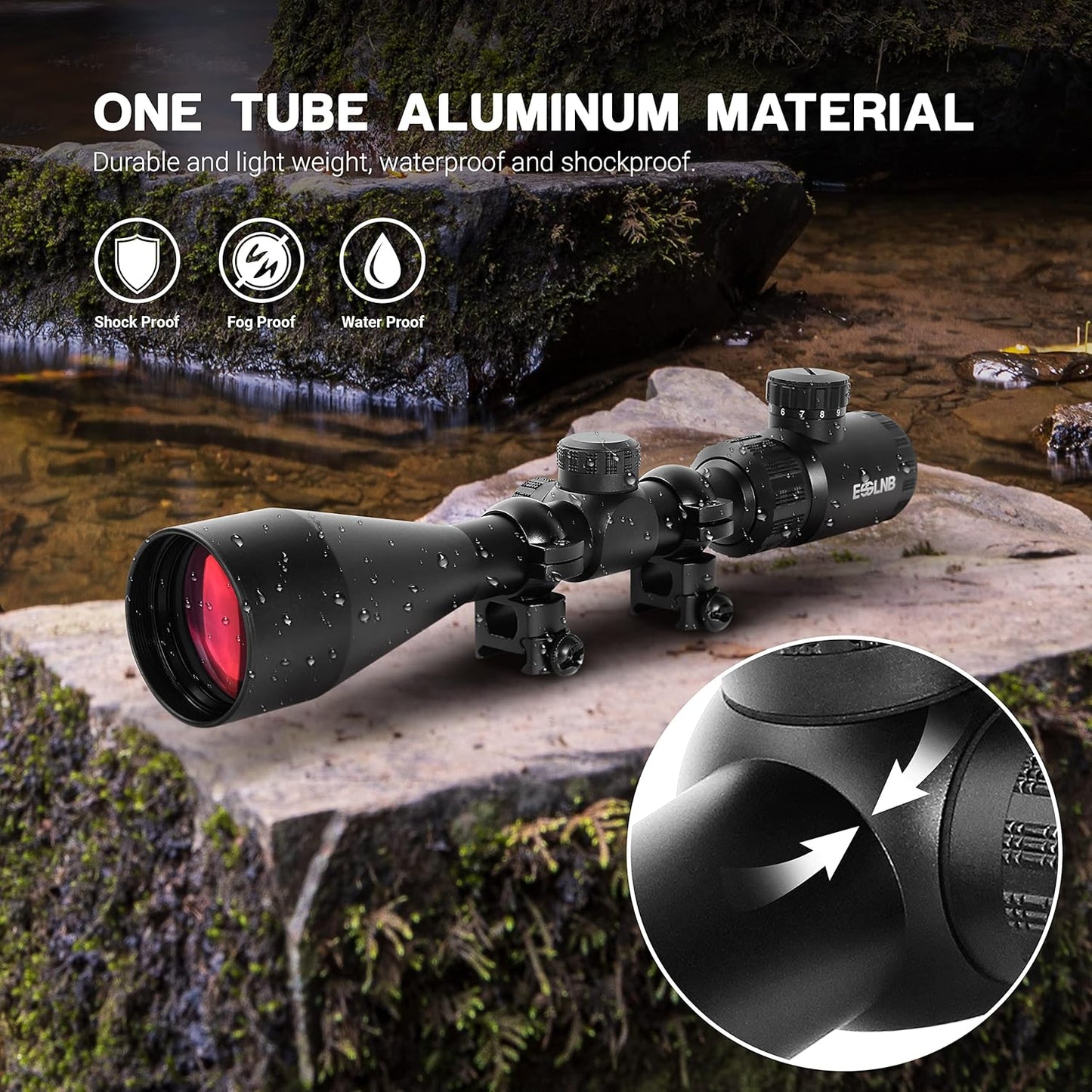 ESSLNB Zielfernrohr 3-9x50MM Dünnwandige Struktur Airsoft Luftgewehr 11-stufige Helligkeiten 20mm/22mm