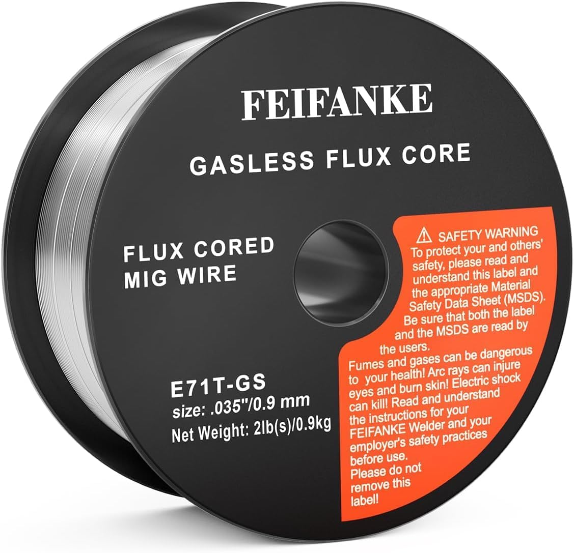 2 X FEIFANKE Fülldraht Ohne Gas 0.9MM, 1KG- E71T-GS Universal Schweißdraht(2 rollen)