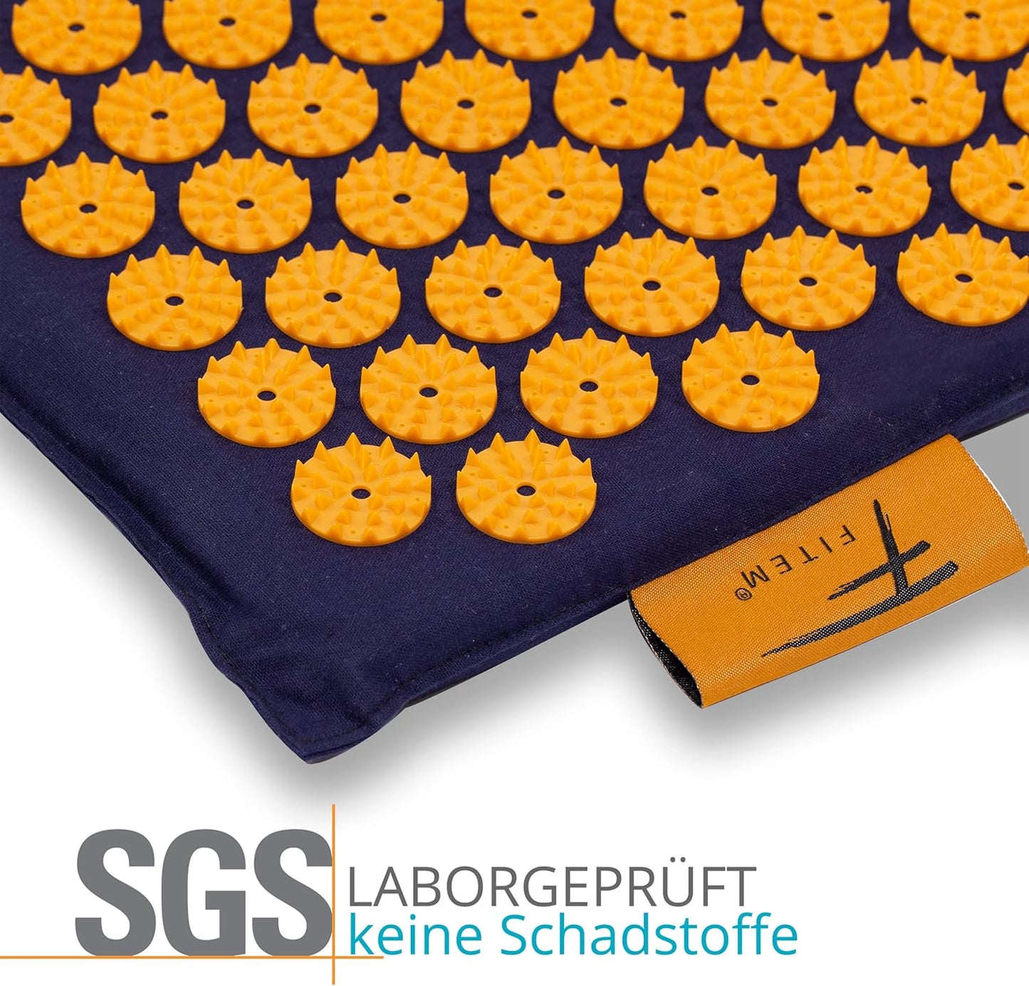 Fitem Akupressur-Set Akupressurmatte Kissen Tasche Massageball (blau-orange)