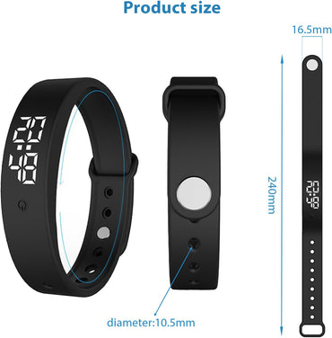 FARYODI Armband Vibrationswecker, Erinnerungswecker, Vibrationsalarm,(groß, schwarz)