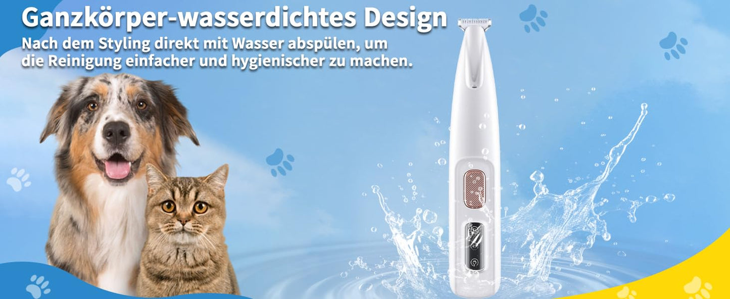 Paw Trim Pro Dr. Pfoten Pfotentrimmer, Hundeschermaschine für Hunde Extra Leise, Hundepfoten Trimmer Mit LED-Licht, Pawtrim pro-Schmerzfreie Pfotenpflege in Sekundenschnelle