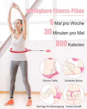 Fivangin Hula Hoop für Erwachsene, Smart Fitnessbänder mit intelligentem Zähler