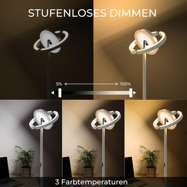 FIMEI Stehlampe, Stufenlos dimmbar & 3000K - 6000K Fernbedienung/Touch Unabhängige Steuerung,