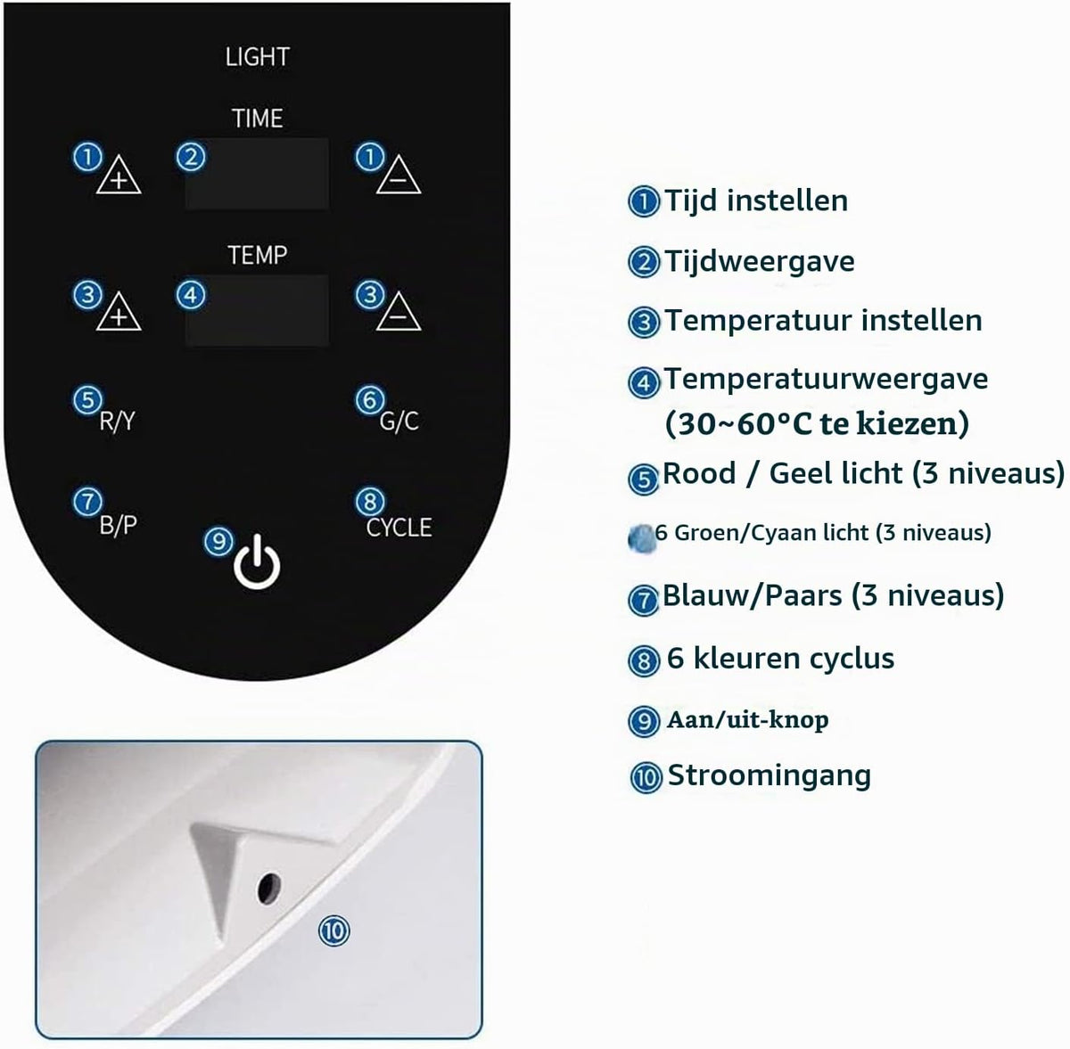 Foreverlily LED-Gesichtsmaske, Lichttherapie, 7 Farben, PDT-Gesichtsmaske, Photonentherapie