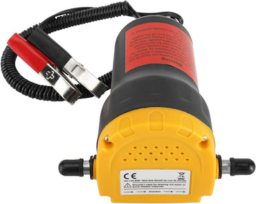 FreeTec 12V 60W Ölabsaugpumpe Dieselpumpe Ölpumpe Kraftstoffpumpe zum Ölwechsel Motoröl Heizöl (Rot)
