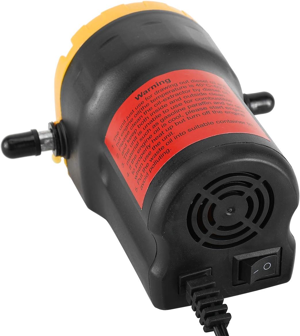 FreeTec 12V 60W Ölabsaugpumpe Dieselpumpe Ölpumpe Kraftstoffpumpe zum Ölwechsel Motoröl Heizöl (Rot)