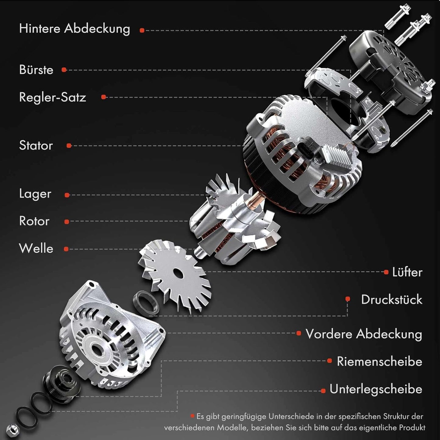 Frankberg Lichtmaschine Kompatibel mit 3er Cabriolet E46 M3 3.2L 2001-2007