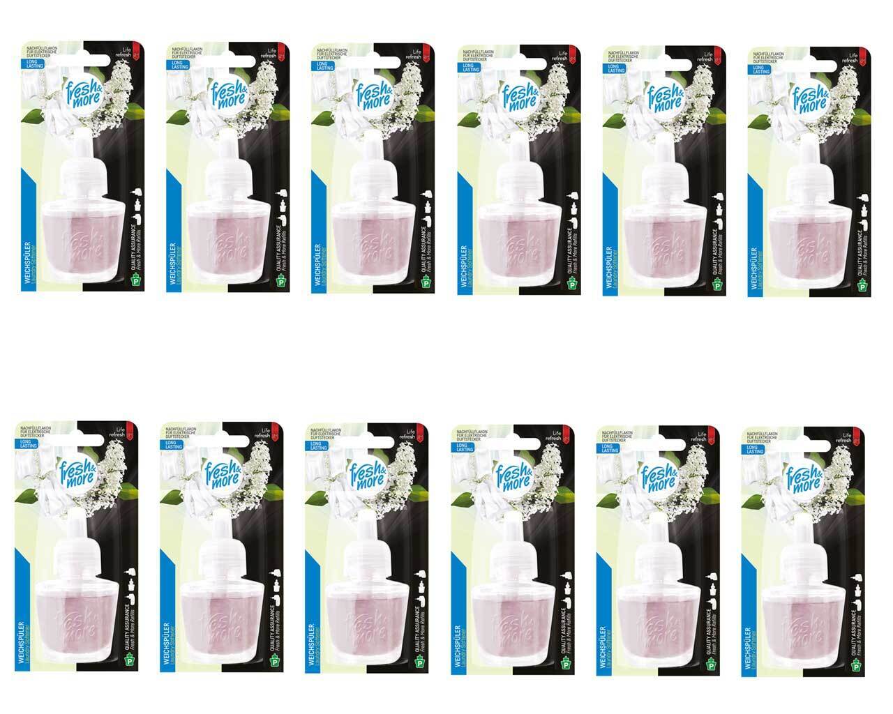 12x Fresh & More Nachfüllflakons 19ml Weichspüler E-Duftstecker