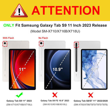 FINTIE Tastatur Hülle für Samsung Galaxy Tab S9 11 Zoll Deutscher Tastatur, Schwarz