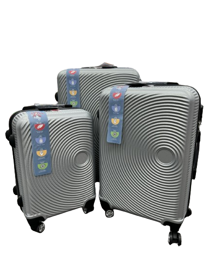 Ensemble de valises de voyage 3 pièces. Valise à roulettes avec sac à roulettes amovible