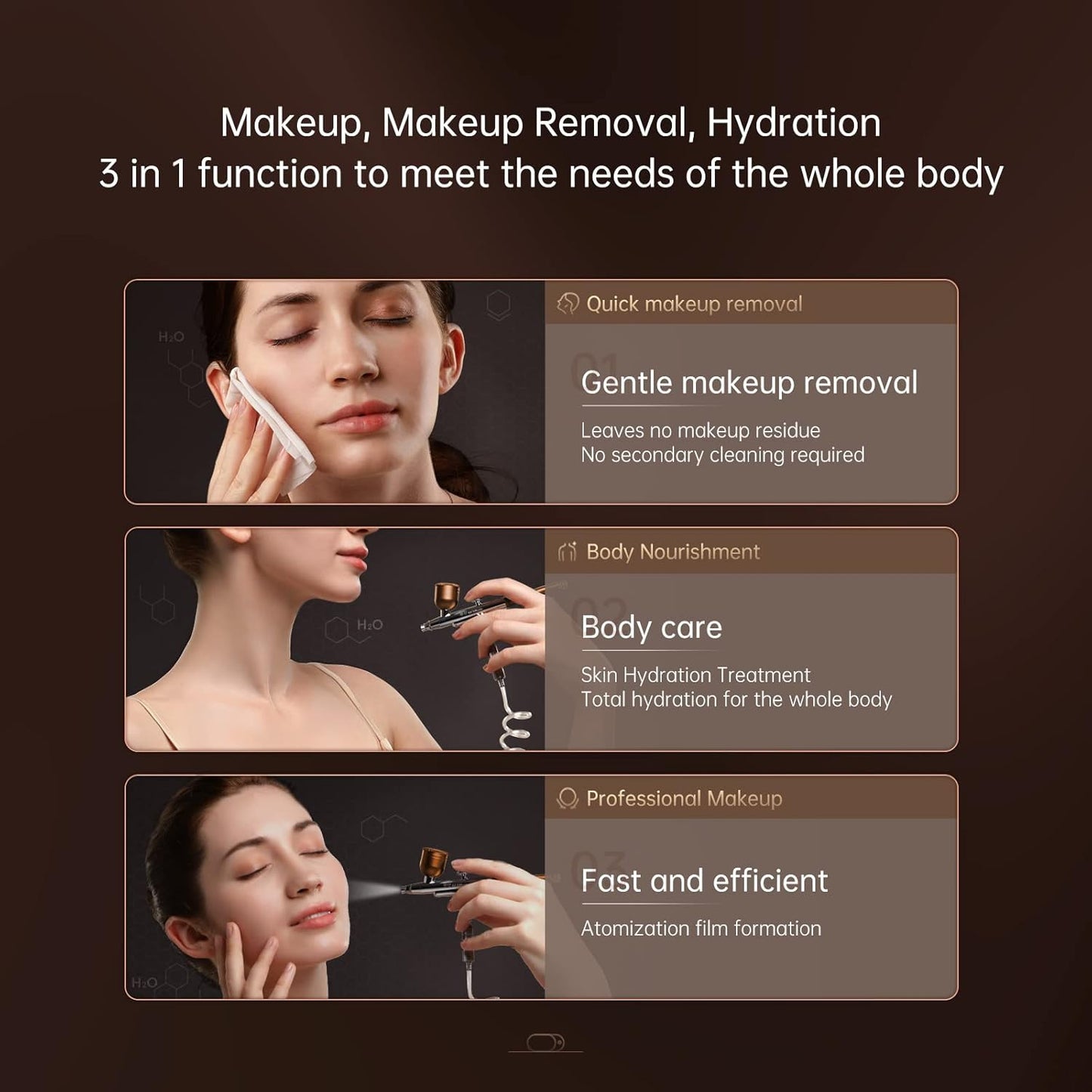 Aérographes de maquillage GX, outils de maquillage professionnels et robustes