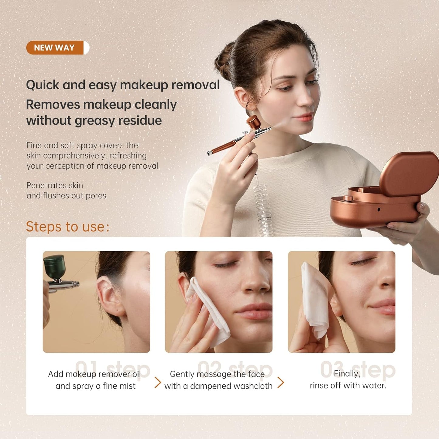 Aérographes de maquillage GX, outils de maquillage professionnels et robustes