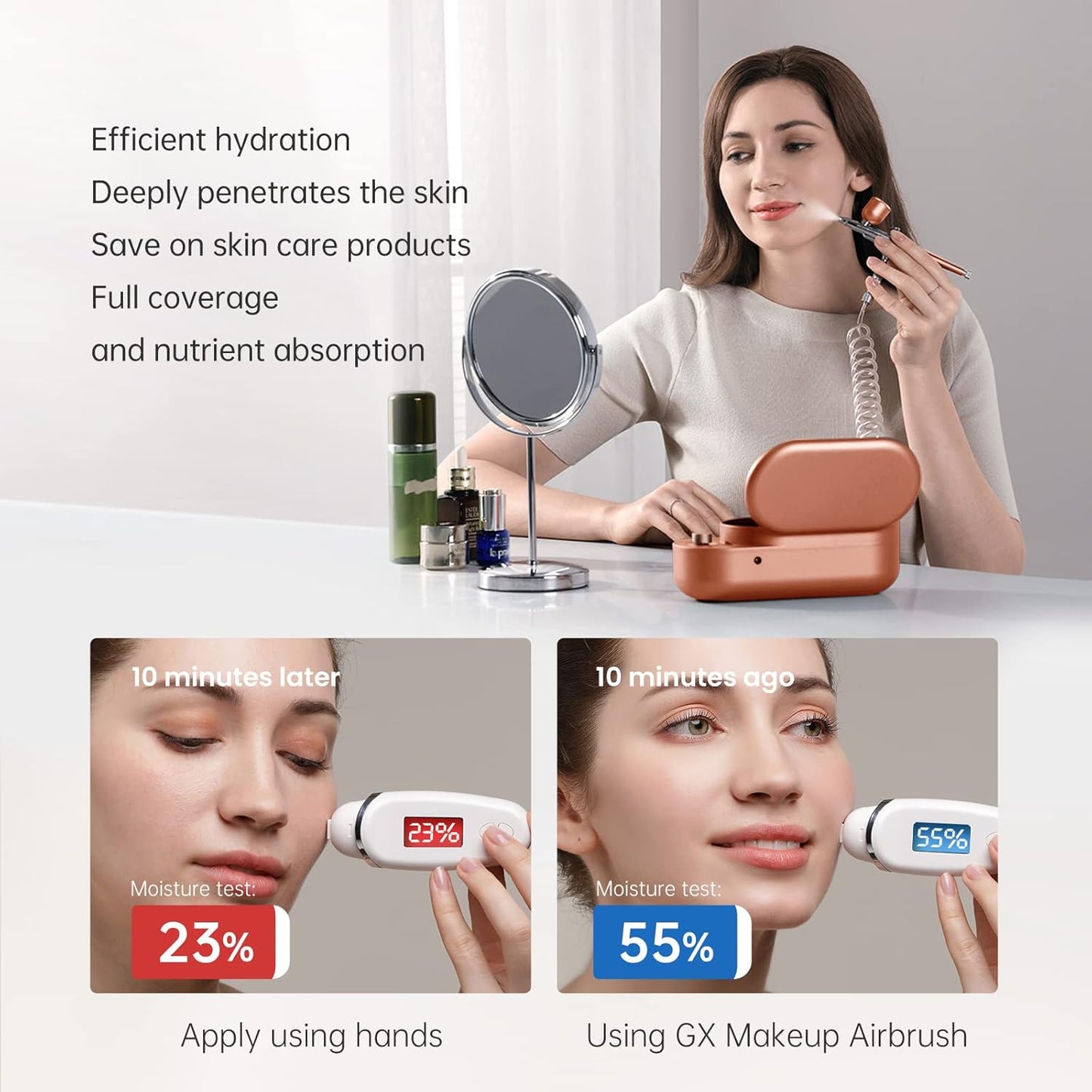Aérographes de maquillage GX, outils de maquillage professionnels et robustes