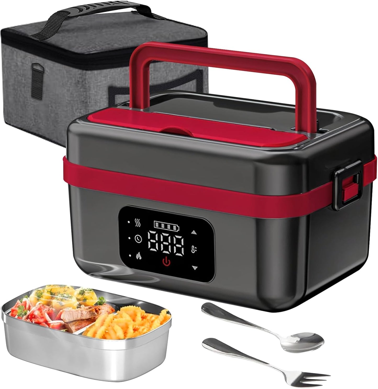 Gamexop Beheizte Lunchbox Wiederaufladbare Selbstheizende 1L Tragbare Elektrische Lunchbox