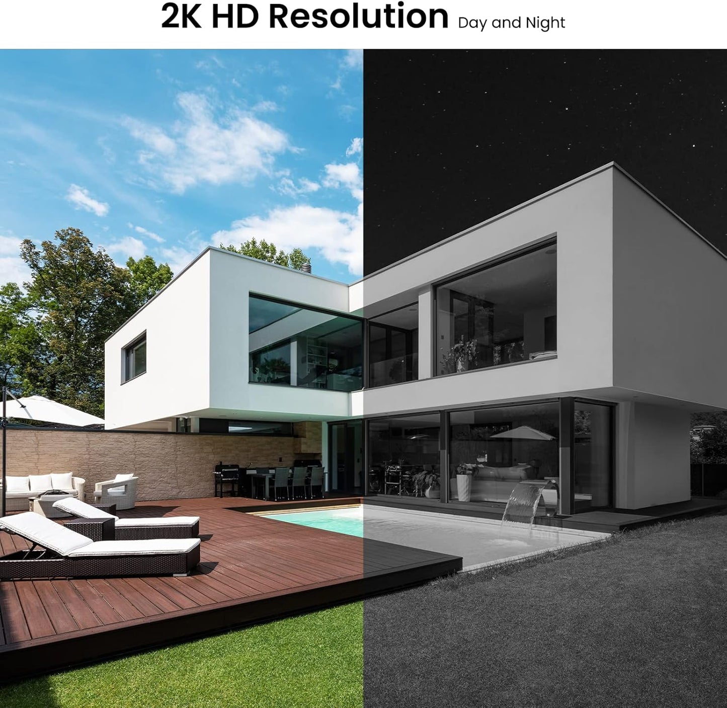 GALAYOU R2 Pro 2K Überwachungskamera Aussen, kabellos,Bewegung,nachtsicht, 2 stück