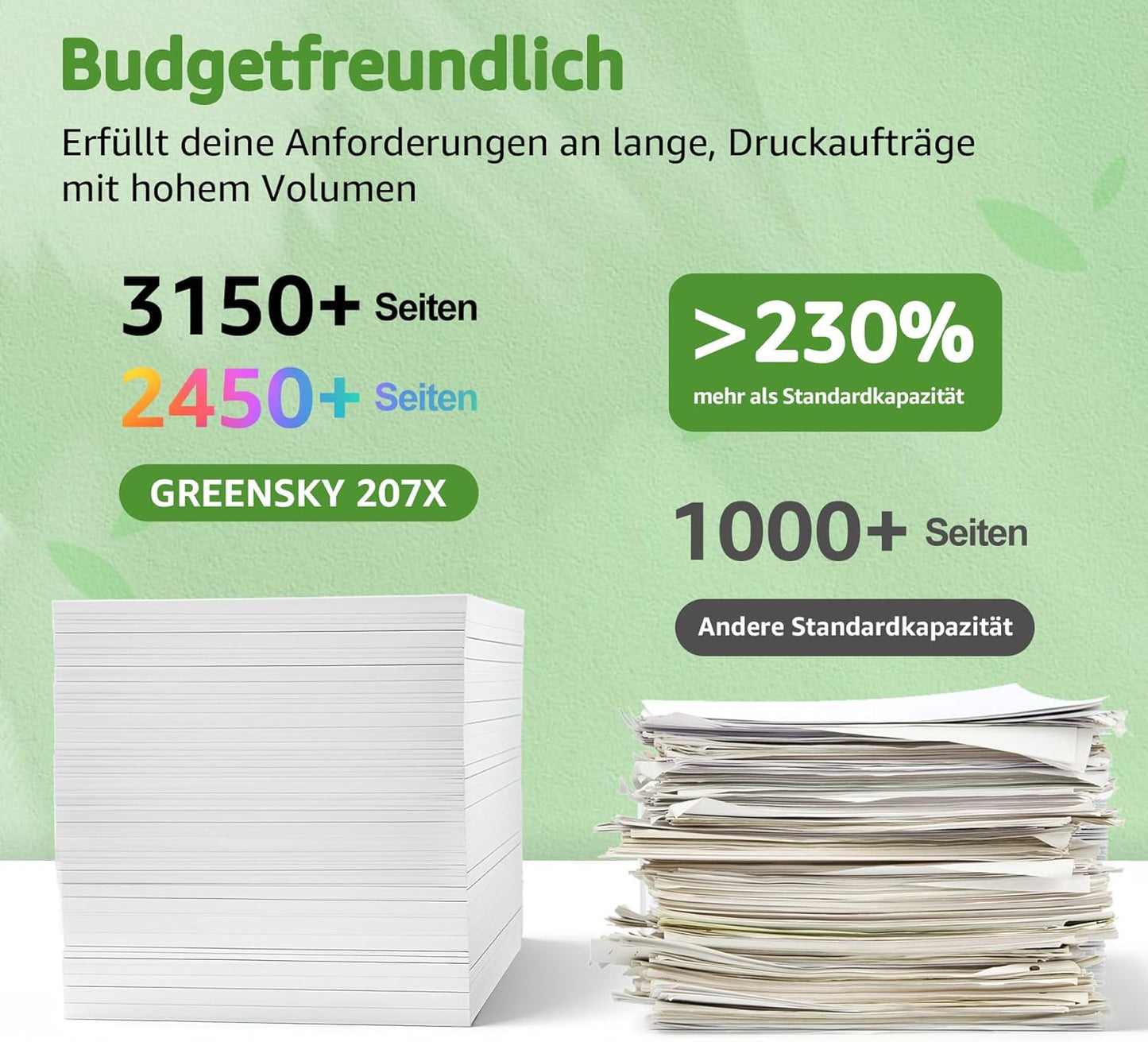GREENSKY 207X mit Chip Kompatibel für HP 207X 207A Toner Set (Schwarz Cyan Magenta Gelb)