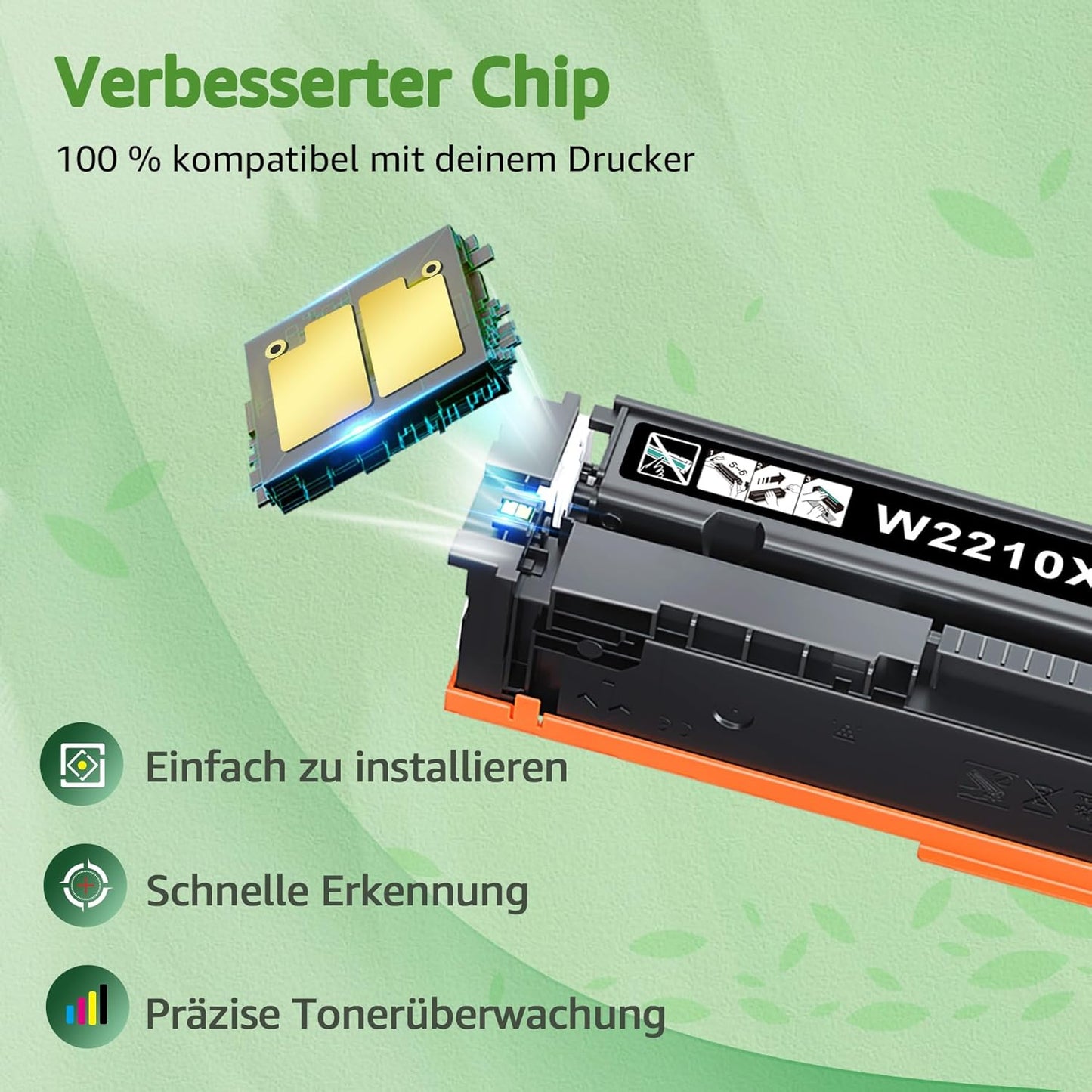 GREENSKY 207X mit Chip Kompatibel für HP 207X 207A Toner Set (Schwarz Cyan Magenta Gelb)