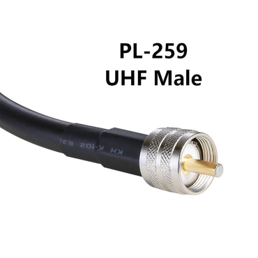 GEMEK 5m PL259 bis PL259 S-LMR400 Verlustarmes Koax Verlängerungskabel, UHF M/M Jumper für CB-Funk, Antennen Analysator, WiFi, SWR-Meter, Amateurfunk, Kurzwellenfunk - HF, VHF, UHF (50 Ohm)