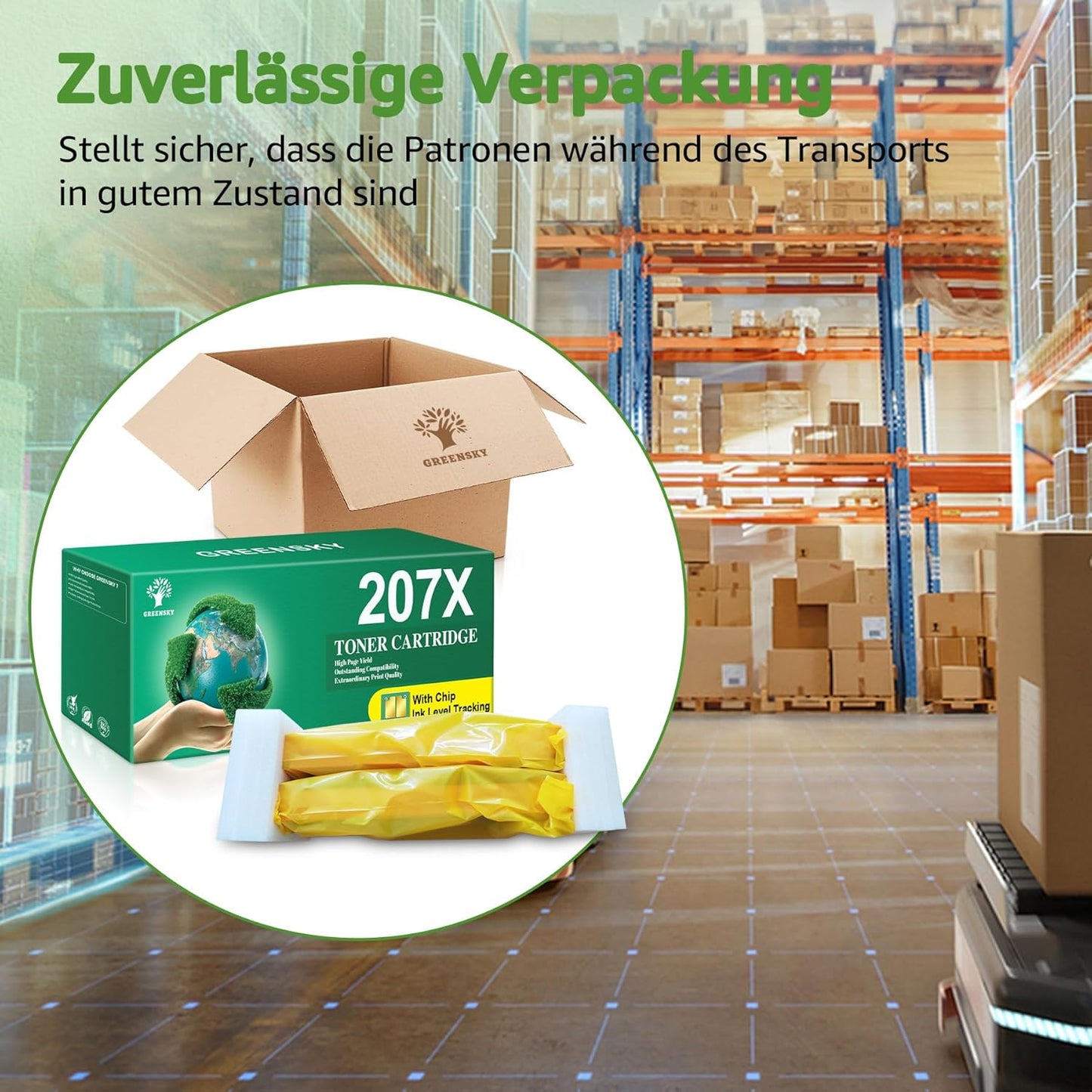 GREENSKY 207X mit Chip Kompatibel für HP 207X 207A Toner Set (Schwarz Cyan Magenta Gelb)
