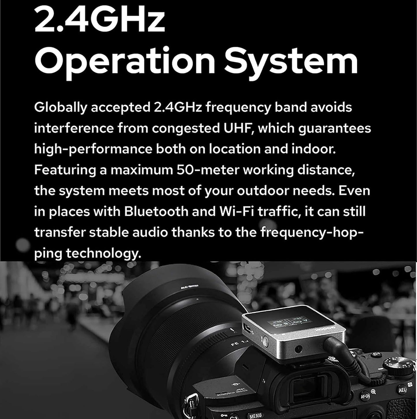 GODOX MoveLink M2 2,4 GHz kabelloses Lavalier-Mikrofon für DSLR-Kameras, Camcorder, Smartphones, Tablets
