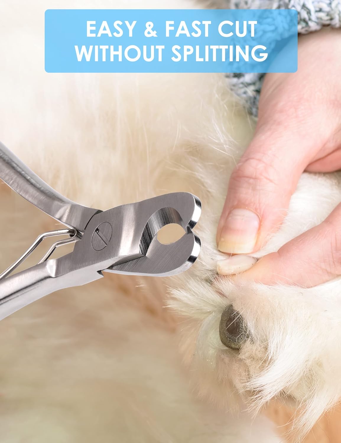 Gobeigo Krallenschere für Hunde mit Nagelfeile, Profi Krallenpflege