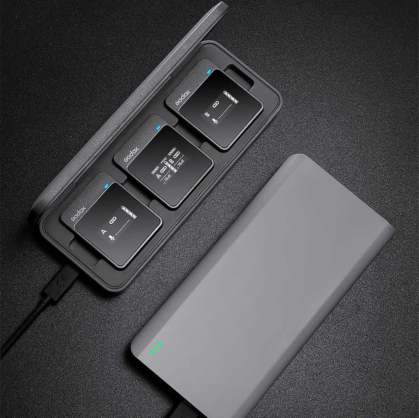 GODOX MoveLink M2 2,4 GHz kabelloses Lavalier-Mikrofon für DSLR-Kameras, Camcorder, Smartphones, Tablets