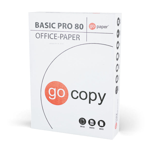 5x Go copy Kopierpapier Basic Pro 80 DIN A4 70 g/qm 2500 Blatt