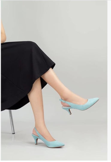 Greatonu Spitzsandalen, Slingback-Pumps mit Kitten-Heels, elegante Damenschuhe, High Heels (Größe 40)
