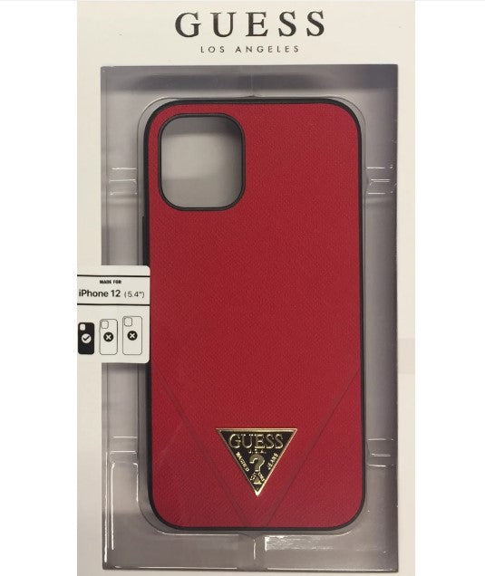 Guess Saffiano V - Case iPhone 12 Mini (red)