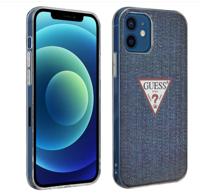 Guess Jeans Series Handyhülle für Apple iPhone 12 / 12 Pro – Dunkelblau