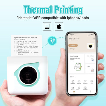 HPRT L8 Mini Tragbarer Thermodrucker, Etikettiermaschine Blau