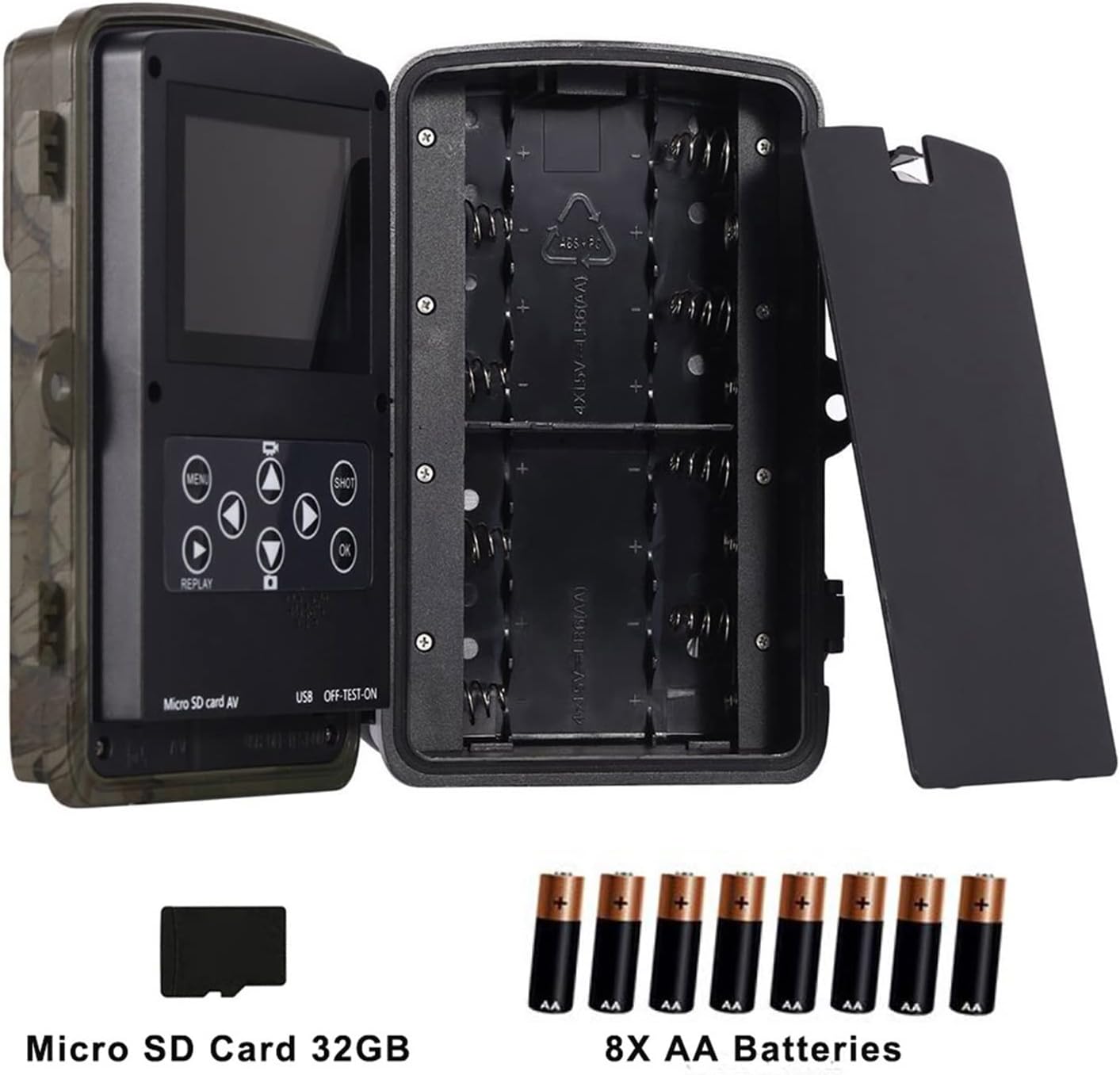 HC801A Wildkamera 16MP IP65 Fotofallen 0,3s Auslösezeit 940nm 1080p
