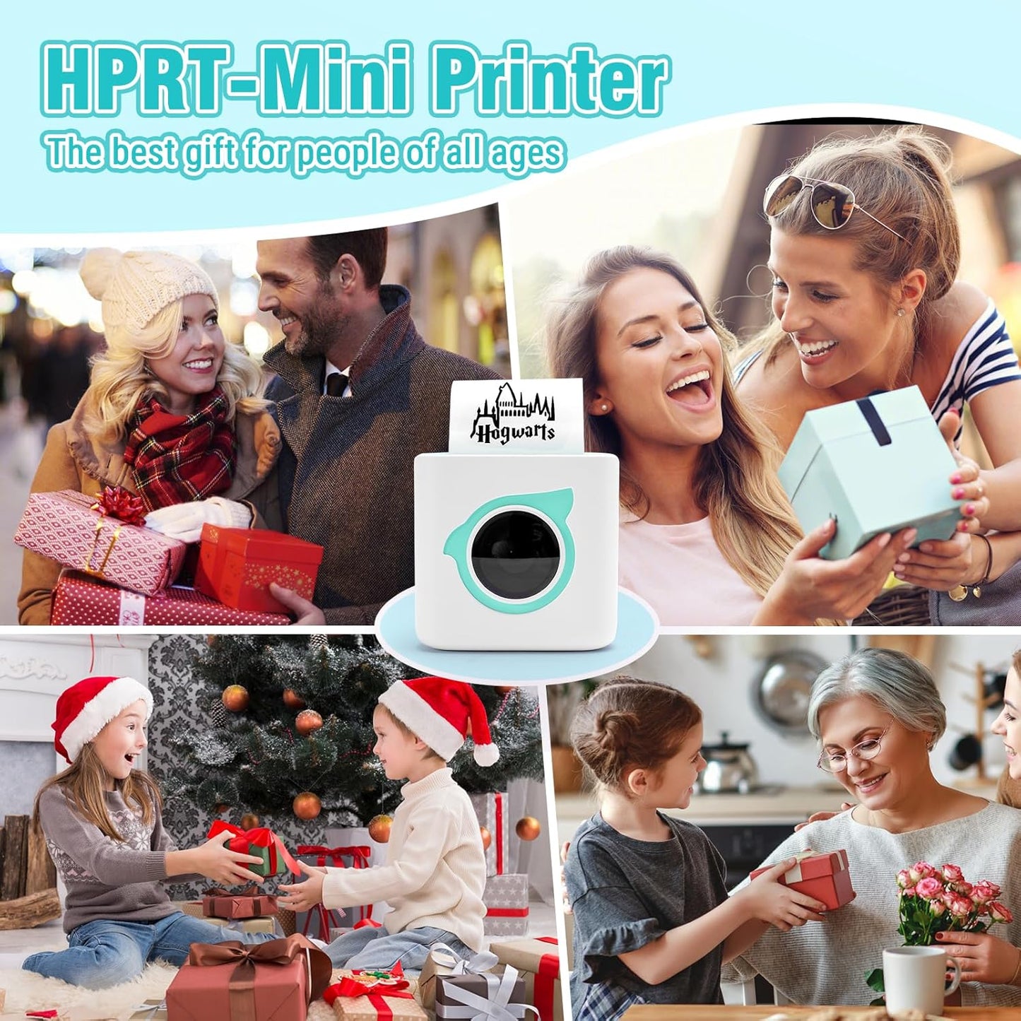 HPRT L8 Mini Tragbarer Thermodrucker, Etikettiermaschine Blau