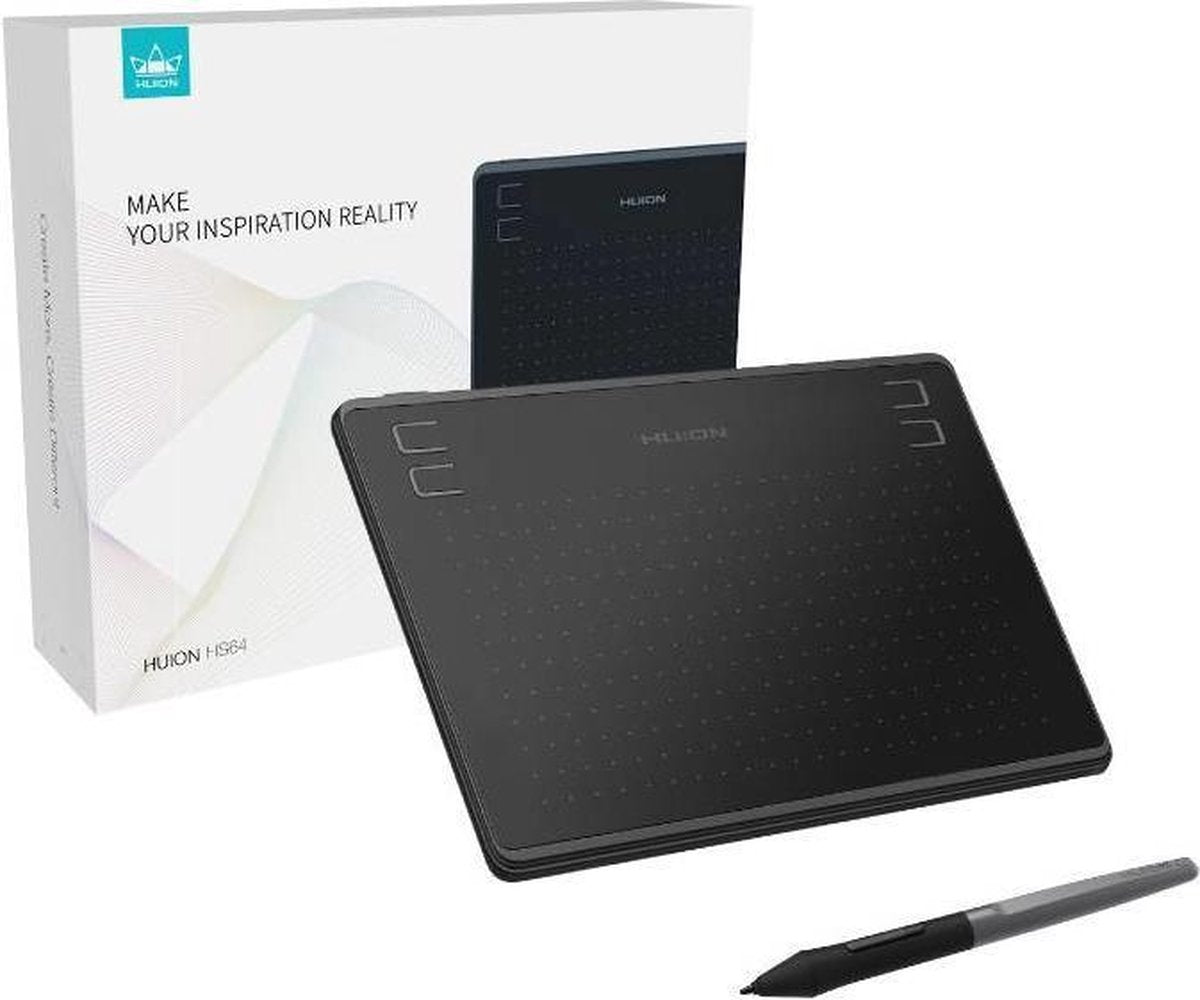 Tablette graphique HUION HS64 5080 lpi 160 x 102 mm USB Noir