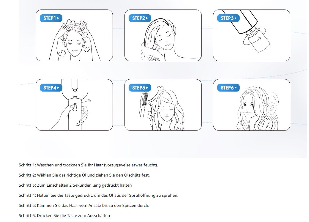 GX·Diffuser Hair Glätter Bürste, Brosse à cheveux électrique avec brosse à cheveux à l'huile avec technologie capillaire Tragbar Glättbürste pour Nasses et Trockenes Haar