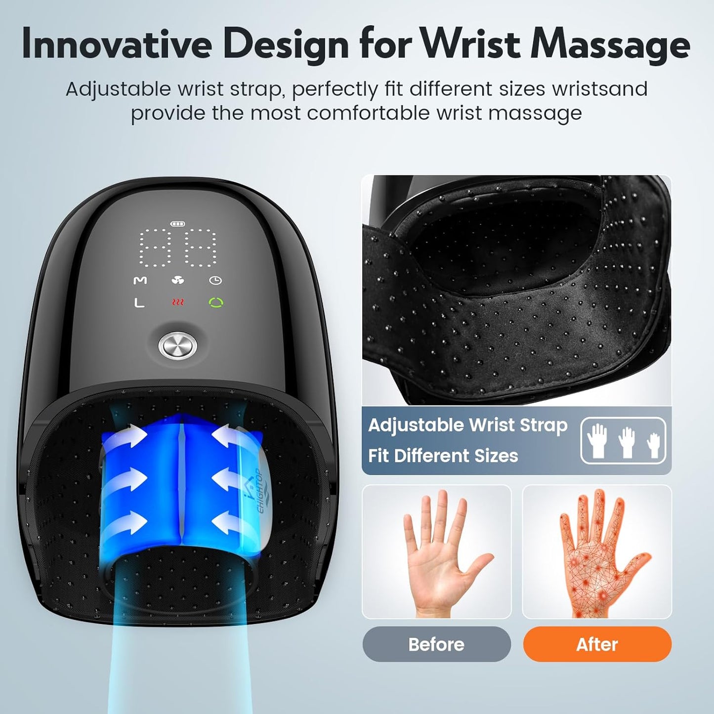Handmassagegerät mit Knetrollen für Arthritis, Karpaltunnelsyndrom, Schmerzlinderung